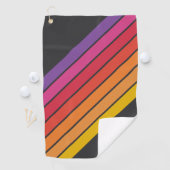 70カラフルs 80sストライプのレトロクラシックストライプ ゴルフタオル (インサイチュ)