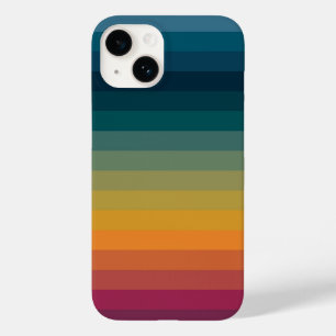 70カラフルs 80sストライプのレトロレインボーストライプ Case-Mate iPhone 14ケース