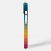 70カラフルs 80sストライプのレトロレインボーストライプ Case-Mate iPhoneケース (裏面 / 左)