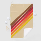 70カラフルs 80sストライプのレトロレーシングストライプ ゴルフタオル (インサイチュ)