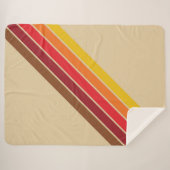 70カラフルs 80sストライプのレトロレーシングストライプ シェルパブランケット (正面(横))