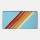 70カラフルs 80sストライプのレトロレーシングストライプ デスクマット (正面)