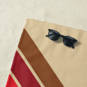 70カラフルs 80sストライプのレトロレーシングストライプ ビーチタオル (インサイチュ)