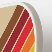 70カラフルs 80sストライプのレトロレーシングストライプ ピックルボールラケット (左詳細)