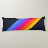 70カラフルs 80sストライプのレトロレーシングストライプ ボディピロー (裏面)