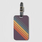 70カラフルs 80sストライプのレトロレーシングストライプ ラゲッジタグ (正面縦)
