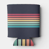 70カラフルs 80sストライプのレトロレーシングストライプ 缶クーラー (裏面)