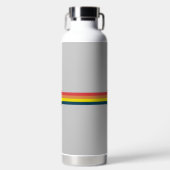 70カラフルs 80sレトロストライプのストライプ ウォーターボトル (正面)