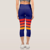 70カラフルs 80sレトロストライプのストライプ カプリレギンス (裏面)