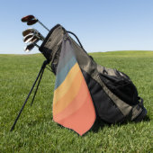 70カラフルs 80sレトロストライプのストライプ ゴルフタオル (グリーン)