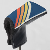 70カラフルs 80sレトロストライプのストライプ ゴルフヘッドカバー (3/4 正面)