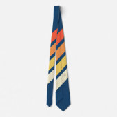 70カラフルs 80sレトロストライプのストライプ ネクタイ (裏面)