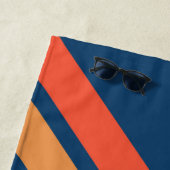 70カラフルs 80sレトロストライプのストライプ ビーチタオル (インサイチュ)