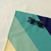 70カラフルs 80sレトロストライプのストライプ ビーチタオル (インサイチュ)