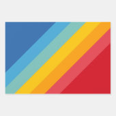 70カラフルs 80sレトロストライプのストライプ ラッピングペーパーシート (正面3)