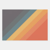 70カラフルs 80sレトロストライプのストライプ ラッピングペーパーシート (正面2)