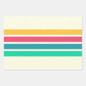 70カラフルs 80sレトロストライプのストライプ ラッピングペーパーシート (正面3)