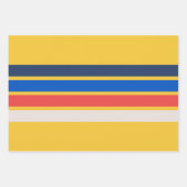 70カラフルs 80sレトロストライプのストライプ ラッピングペーパーシート (正面2)