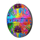 70サイケデリックの矢板 ダーツボード (正面右)