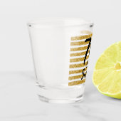 70サシー金ゴールドフェイクグリッターストライプカスタム ショットグラス (左)