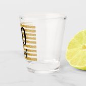 70サシー金ゴールドフェイクグリッターストライプカスタム ショットグラス (右)