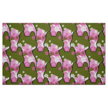70スタイリッシュsレトロモダンファブリック – Cat kitten Fabric