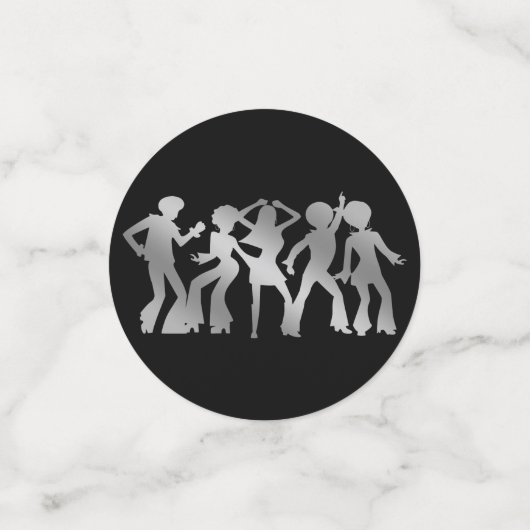 70ズディスコ誕生日 |シルバーグリッターボール コンフェッティ (スモール正面)