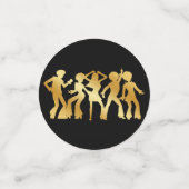 70ズディスコ誕生日 |金ゴールドグリッターボール コンフェッティ (スモール正面)