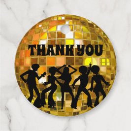 70ズディスコ誕生日 |金ゴールドグリッターボール フェイバータグ