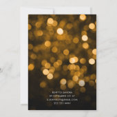 70ズディスコ誕生日 |金ゴールドグリッターボール 招待状 (裏面)