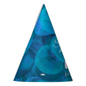 70センセーショナル海ブルー誕生日 パーティーハット (左)