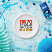 70ハッピーアワーは70番目の昼寝紙プレート ペーパープレート (パーティー)