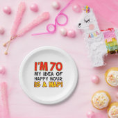 70ハッピーアワーは70番目の昼寝紙プレート ペーパープレート (パーティー)