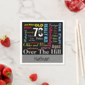 70ハッピーバースデーインaグラフィティスタイル スタンダードカクテルナプキン (インサイチュ)