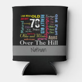 70ハッピーバースデーインaグラフィティスタイル 缶クーラー (正面)