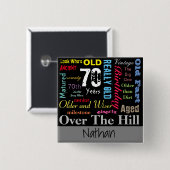 70ハッピーバースデーインaグラフィティスタイル 缶バッジ (正面&裏面)