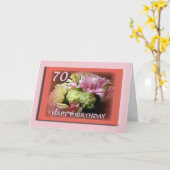 70ハッピーバースデーカード – 花束 カード (黄色い花)