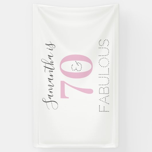 70パーソナライズされたと素晴らしいピモダンンク誕生日 横断幕 (縦)