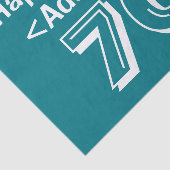 70パーソナライズされた番目の誕生日をテーマにしたティッシュペーパー 薄葉紙 (詳細)