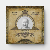 70パーソナライズされた番目の誕生日ヴィンテージ写真テンプレート フォトプラーク (正面)