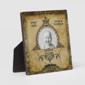 70パーソナライズされた番目の誕生日ヴィンテージ写真テンプレート フォトプラーク (正面)