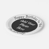 70パーソナライズされた番目の誕生日写真の追加紙プレート ペーパープレート (アングル)