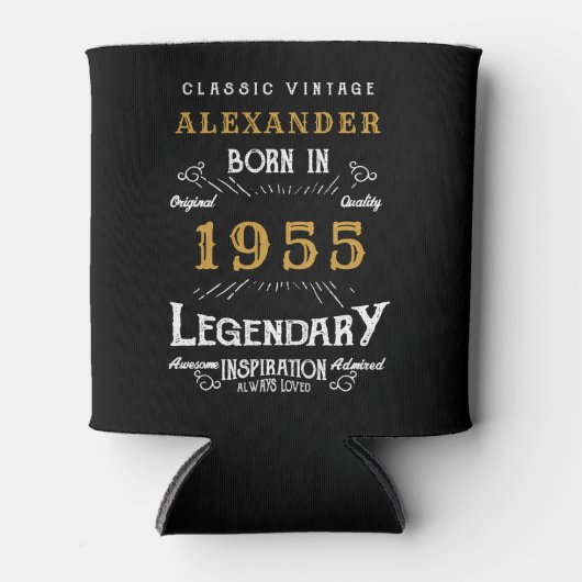 70パーソナライズされた番目の誕生日名を追加する年の伝説 缶クーラー (正面)