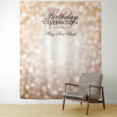 70パーソナライズされた番目の誕生日背景バラ金ゴールド タペストリー (インサイチュ)