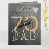 70パーソナライズされた番目誕生日パパカード カード (黄色い花)