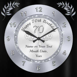 70パーソナライズされた誕生日プレゼント ラージ壁時計