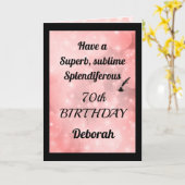 70パーソナライズされた誕生日折りグリーティングカード カード (黄色い花)