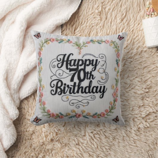 70パーソナライズされた誕生日装飾用クッションA ユニーク クッション (ブランケット)