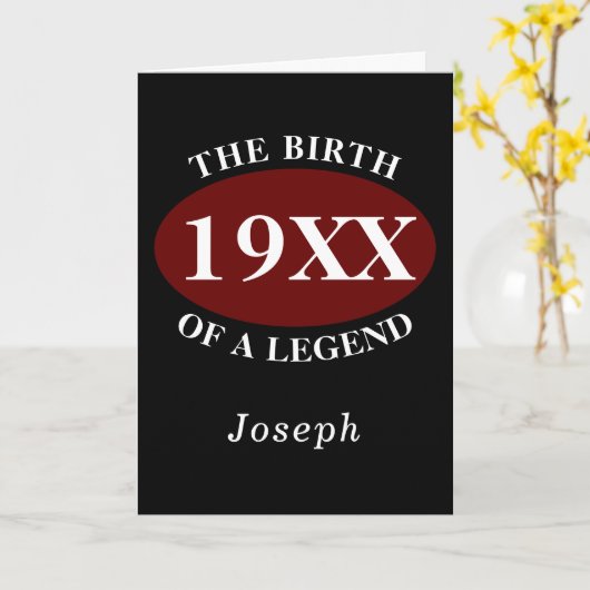 70パーソナライズされた誕生日誕生の伝説レトロ カード (黄色い花)