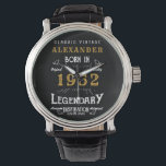 70パーソナライズされた誕生日1952ヴィンテージブラック金ゴールド 腕時計<br><div class="desc">そのパーソナライズされた特別なユニーク誕生日の人のための時計。ヴィンテージ誕生日プレゼントの名前をこのスタイルレトロデザインカスタムに追加する。名前と年を提供されたテンプレートで簡単に編集。素晴らしいカスタム誕生日プレゼント。そのパーティーお祝いのためのより多くのギフトとパーティー供給は、ストアの"伝説的な"デザインで利用可能。</div>